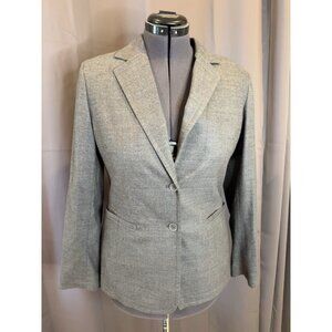 Two-Button Gray Wool Blazer